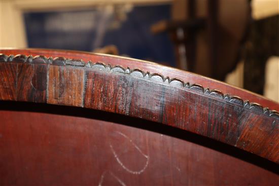 An early Victorian rosewood octagonal centre table W.106cm